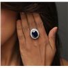 Image 2 : 14KT White Gold 12.48ct Sapphire and Diamond Ring