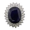 Image 3 : 14KT White Gold 12.48ct Sapphire and Diamond Ring