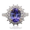 Image 3 : 14KT Two-Tone Gold 3.28ct Tanzanite and Diamond Ring