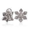 Image 2 : 18KT White Gold 0.72ctw Diamond Earrings