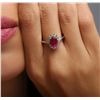Image 1 : 18KT White Gold 1.63ct Ruby and Diamond Ring