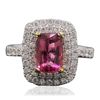 Image 3 : 14KT Two-Tone Gold 1.92ct Tourmaline and Diamond Ring