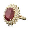 Image 4 : 14KT Yellow Gold 5.39ct Ruby and Diamond Ring