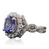 Image 2 : 14KT White Gold 1.93ct Tanzanite and Diamond Ring