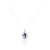 Image 3 : 14KT White Gold 8.01ct Tanzanite and Diamond Pendant With Chain