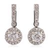 Image 1 : 14KT White Gold 1.62ctw Diamond Earrings