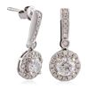 Image 2 : 14KT White Gold 1.62ctw Diamond Earrings