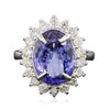 Image 3 : 14KT White Gold 5.05ct Tanzanite and Diamond Ring