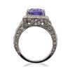 Image 7 : Platinum 3.88ct Tanzanite and Diamond Ring