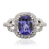 Image 3 : 14KT White Gold 2.04ct Tanzanite and Diamond Ring