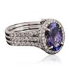 Image 4 : 14KT White Gold 2.79ct Tanzanite and Diamond Ring