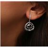 Image 1 : 18KT White Gold 5.65ctw Black Diamond Earrings