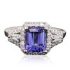 Image 1 : 14KT White Gold 2.29ct Tanzanite and Diamond Ring