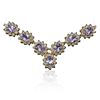 Image 3 : 14KT Yellow Gold 24.95ctw Tanzanite and Diamond Necklace