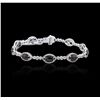 Image 3 : 14KT White Gold 7.07ctw Black Diamond Bracelet