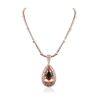 Image 3 : 14KT Rose Gold GIA Certified 42.02ct Morganite and Diamond Pendant With Chain