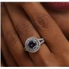 Image 2 : 14KT White Gold 1.33ct Tanzanite and Diamond Ring