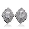 Image 3 : 14KT White Gold 1.34ctw Diamond Earrings