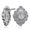 Image 4 : 14KT White Gold 1.34ctw Diamond Earrings