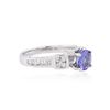 Image 2 : 14KT White Gold 1.15ct Tanzanite and Diamond Ring