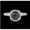 Image 3 : 14KT White Gold 1.62ctw Black Diamond Ring