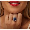 Image 2 : 14KT White Gold 6.62ct Tanzanite and Diamond Ring