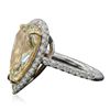 Image 2 : 18KT White Gold 5.91ctw Diamond Ring