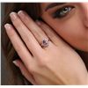 Image 2 : 14KT White Gold 2.46ct Brown Sapphire and Diamond Ring
