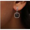 Image 1 : 18KT White Gold 2.50ctw Black Diamond Earrings