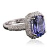 Image 2 : 14KT White Gold 3.45ct Tanzanite and Diamond Ring