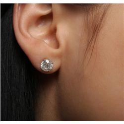 14KT White Gold 3.00ctw Diamond Stud Earrings