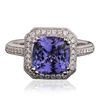 Image 1 : 14KT White Gold 2.82ct Tanzanite and Diamond Ring