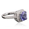 Image 2 : 14KT White Gold 2.82ct Tanzanite and Diamond Ring