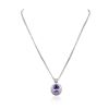 Image 1 : 14KT White Gold 5.59ct Tanzanite and Diamond Pendant With Chain