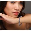 Image 2 : 14KT White Gold 22.40ctw Tanzanite and Diamond Bracelet
