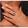 Image 1 : 14KT Two-Tone Gold 2.50ct Emerald and Diamond Ring