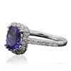 Image 2 : 14KT White Gold 1.71ct Tanzanite and Diamond Ring