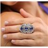 Image 2 : 14KT White Gold 4.74ct Tanzanite and Diamond Ring