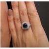 Image 1 : 14KT White Gold 3.15ct Sapphire and Diamond Ring