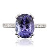 Image 1 : 18KT White Gold 4.48ct Tanzanite and Diamond Ring