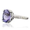 Image 2 : 18KT White Gold 4.48ct Tanzanite and Diamond Ring