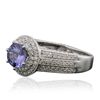 Image 2 : 14KT White Gold 1.43ct Tanzanite and Diamond Ring