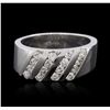 Image 3 : 14KT White Gold 0.86ctw Diamond Ring