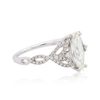 Image 2 : 14KT White Gold 1.16ctw Diamond Ring