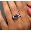 Image 1 : 14KT White Gold 3.51ct Tanzanite and Diamond Ring