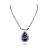 Image 3 : 14KT White Gold 69.66ct GIA Certified Tanzanite and Diamond Necklace