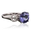 Image 2 : 14KT White Gold 3.25ct Tanzanite and Diamond Ring