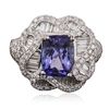 Image 3 : 18KT White Gold 3.35ct Tanzanite and Diamond Ring