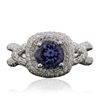 Image 1 : 14KT White Gold 1.56ct Tanzanite and Diamond Ring