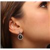 Image 2 : 18KT White Gold 5.21ctw Black Diamond Earrings